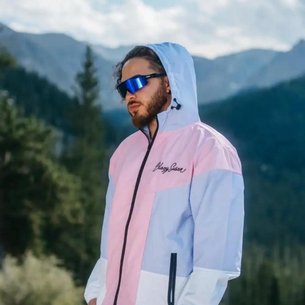 Unisex Pastel Colorblock Jacket.